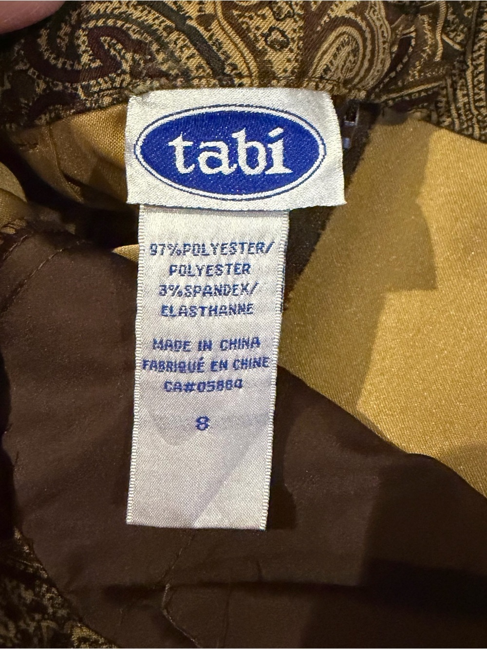 Tabi Paisley Pencil Skirt in Brown - Picture 10 of 10